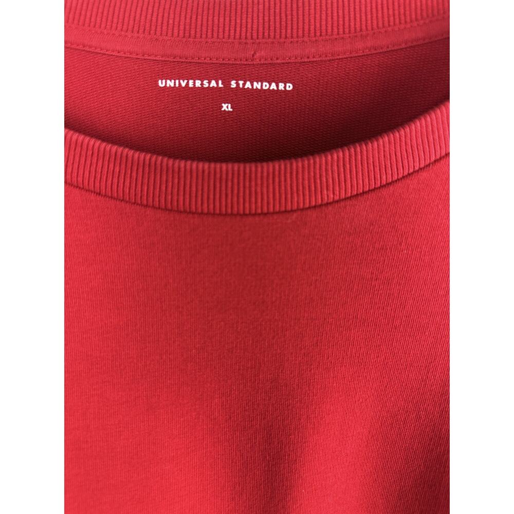 Universal Standard Misa Tie Sweatshirt Dress Red Peruvian Cotton Plus Size 26 28 - Picture 6 of 9